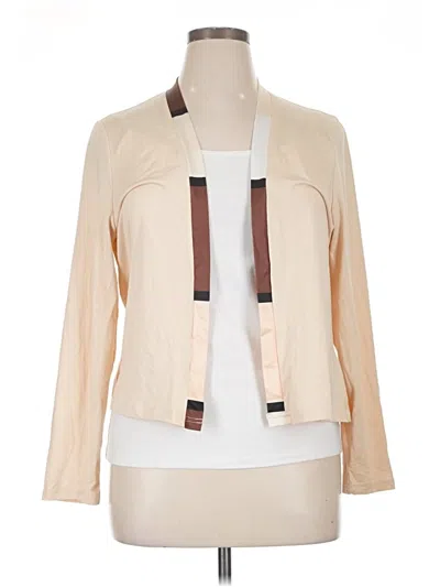 Pre-owned Shein Curve Cardigan Sweater In Tan