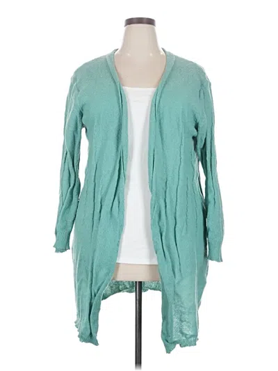 Pre-owned Shein Curve Cardigan Sweater In Teal