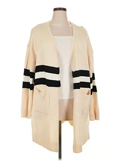 Pre-owned Shein Curve Cardigan Sweater In White