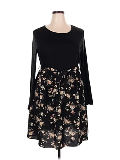 Pre-owned Shein Curve Casual Dress In Black