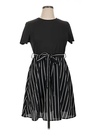 Pre-owned Shein Curve Casual Dress In Black