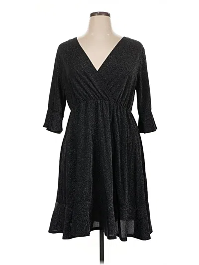 Pre-owned Shein Curve Casual Dress In Black