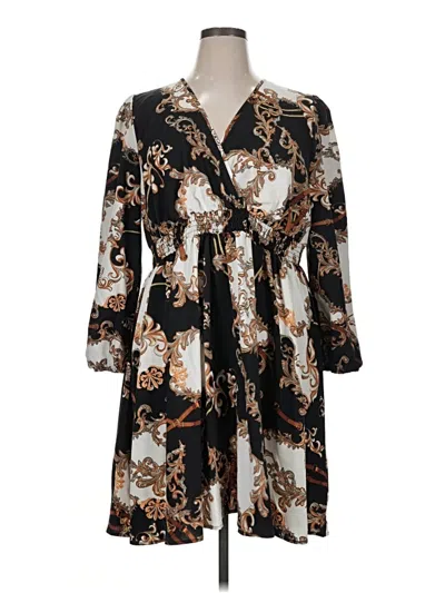 Pre-owned Shein Curve Casual Dress In Black