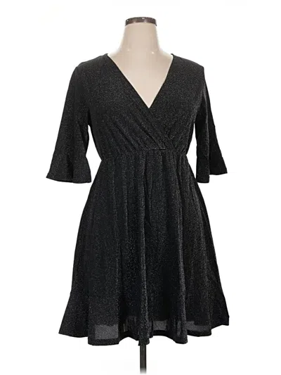 Pre-owned Shein Curve Casual Dress In Black