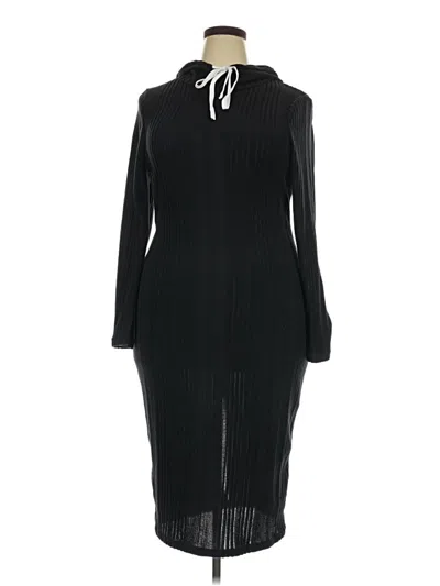 Pre-owned Shein Curve Casual Dress In Black