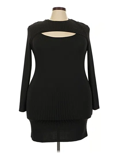 Pre-owned Shein Curve Casual Dress In Black