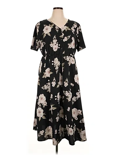 Pre-owned Shein Curve Casual Dress In Black