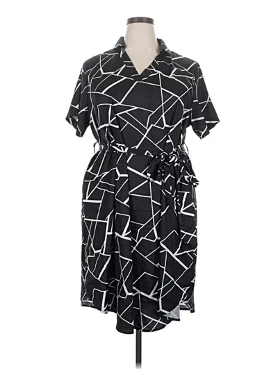 Pre-owned Shein Curve Casual Dress In Black