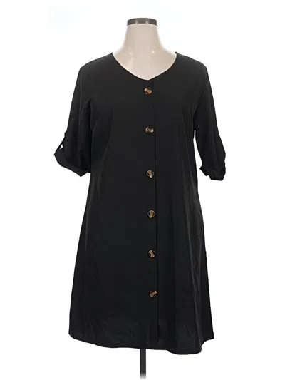 Pre-owned Shein Curve Casual Dress In Black