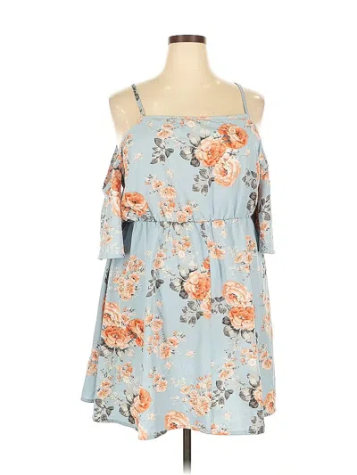 Pre-owned Shein Curve Casual Dress In Blue