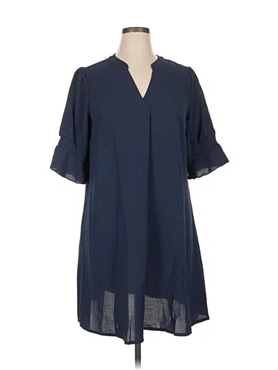 Pre-owned Shein Curve Casual Dress In Blue