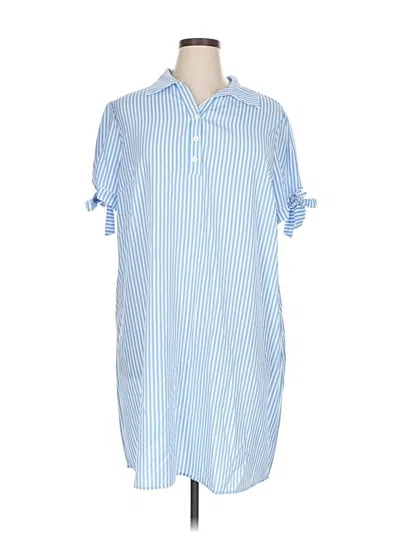 Pre-owned Shein Curve Casual Dress In Blue