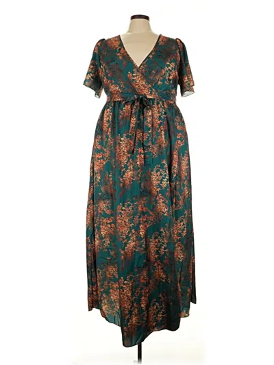 Pre-owned Shein Curve Casual Dress In Blue