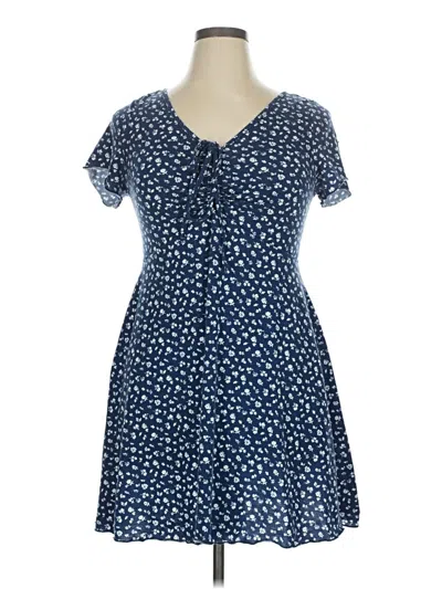 Pre-owned Shein Curve Casual Dress In Blue