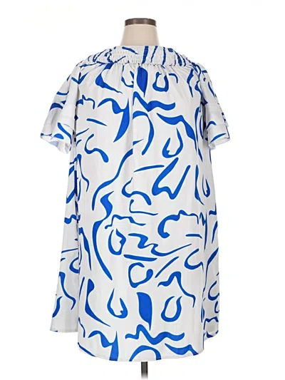 Pre-owned Shein Curve Casual Dress In Blue