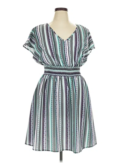 Pre-owned Shein Curve Casual Dress In Blue