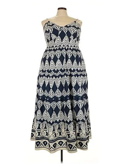 Pre-owned Shein Curve Casual Dress In Blue