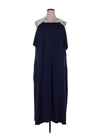 Pre-owned Shein Curve Casual Dress In Blue