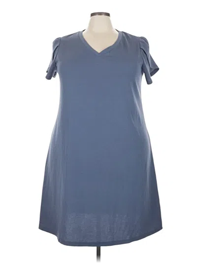 Pre-owned Shein Curve Casual Dress In Blue