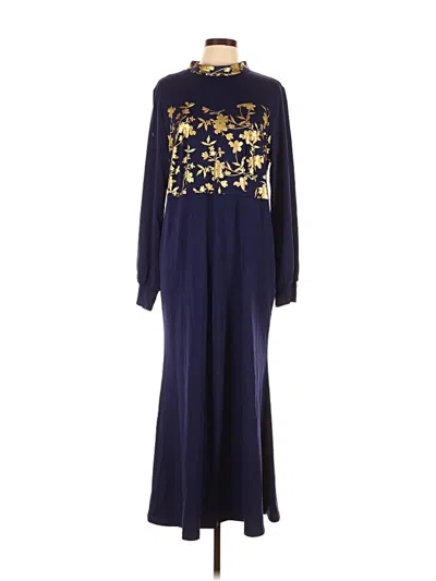 Pre-owned Shein Curve Casual Dress In Blue