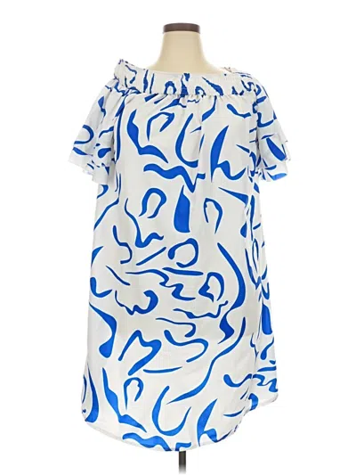 Pre-owned Shein Curve Casual Dress In Blue