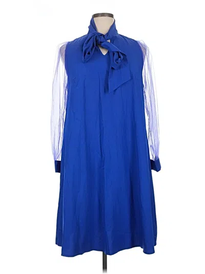 Pre-owned Shein Curve Casual Dress In Blue
