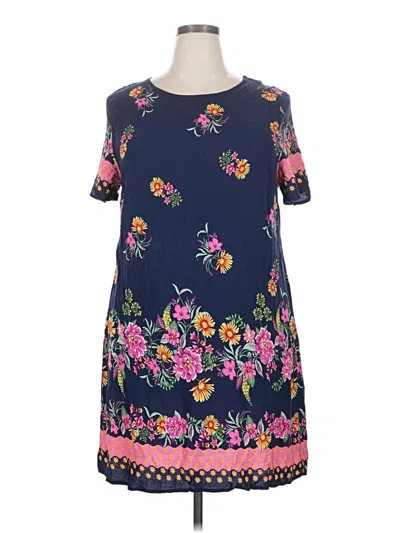 Pre-owned Shein Curve Casual Dress In Blue