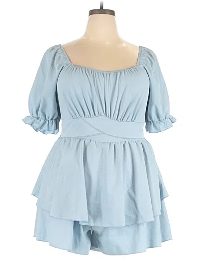 Pre-owned Shein Curve Casual Dress In Blue