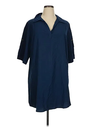 Pre-owned Shein Curve Casual Dress In Blue