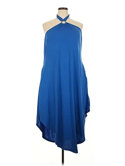 Pre-owned Shein Curve Casual Dress In Blue