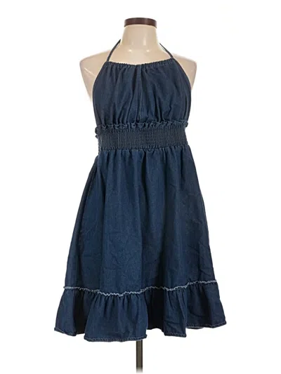 Pre-owned Shein Curve Casual Dress In Blue