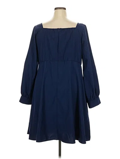 Pre-owned Shein Curve Casual Dress In Blue