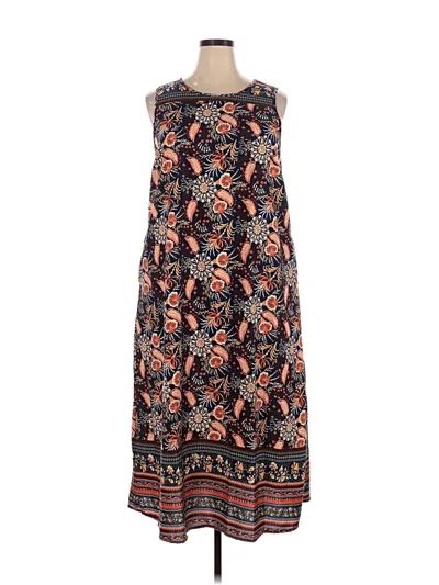 Pre-owned Shein Curve Casual Dress In Blue