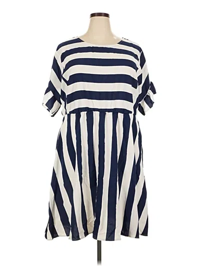 Pre-owned Shein Curve Casual Dress In Blue