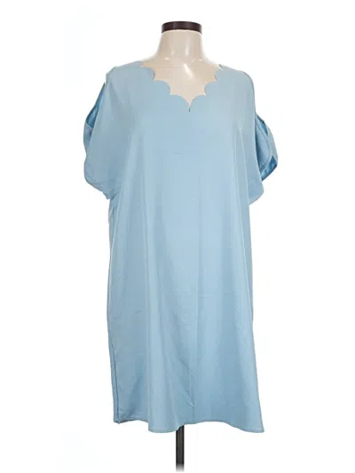 Pre-owned Shein Curve Casual Dress In Blue