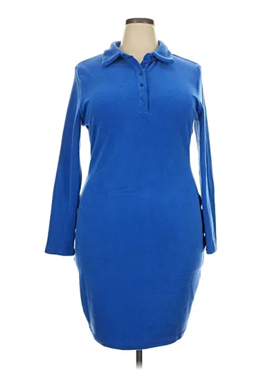 Pre-owned Shein Curve Casual Dress In Blue