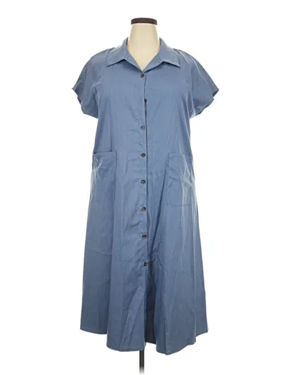 Pre-owned Shein Curve Casual Dress In Blue