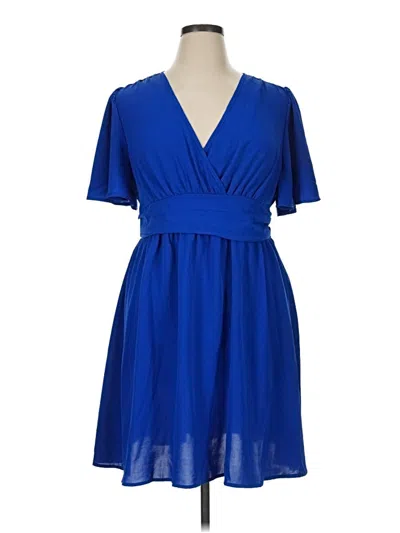 Pre-owned Shein Curve Casual Dress In Blue