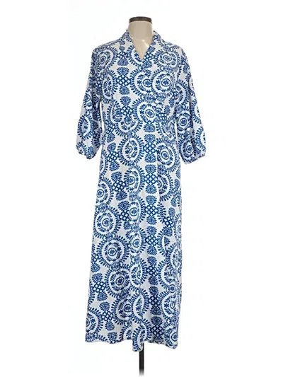 Pre-owned Shein Curve Casual Dress In Blue