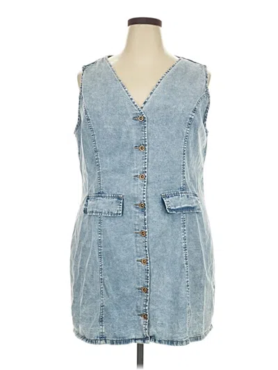 Pre-owned Shein Curve Casual Dress In Blue