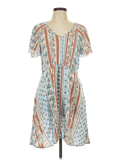 Pre-owned Shein Curve Casual Dress In Blue