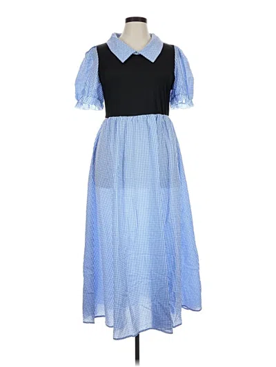 Pre-owned Shein Curve Casual Dress In Blue