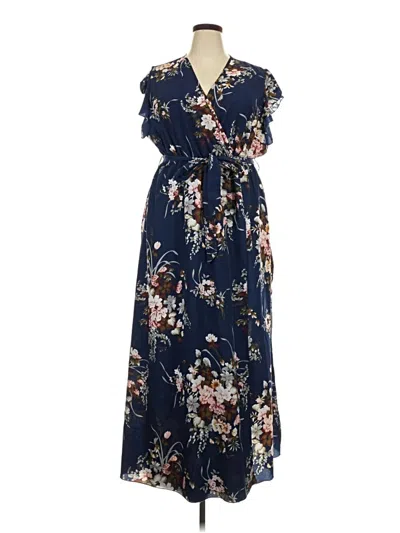 Pre-owned Shein Curve Casual Dress In Blue
