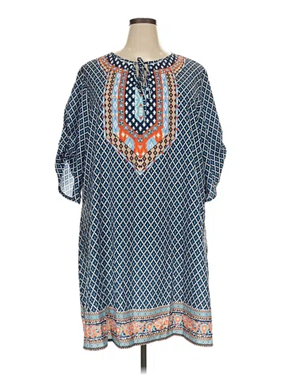 Pre-owned Shein Curve Casual Dress In Blue