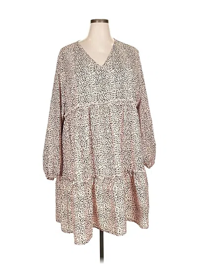 Pre-owned Shein Curve Casual Dress In Brown