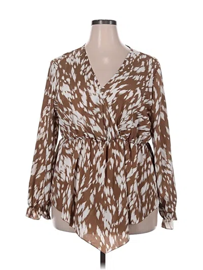Pre-owned Shein Curve Casual Dress In Brown