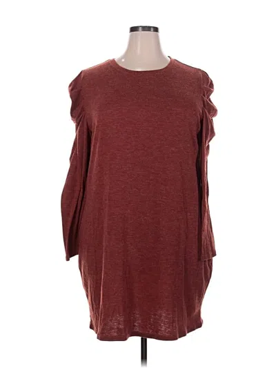 Pre-owned Shein Curve Casual Dress In Brown