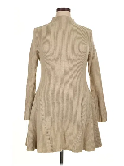 Pre-owned Shein Curve Casual Dress In Brown