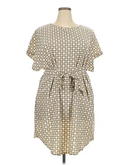 Pre-owned Shein Curve Casual Dress In Brown