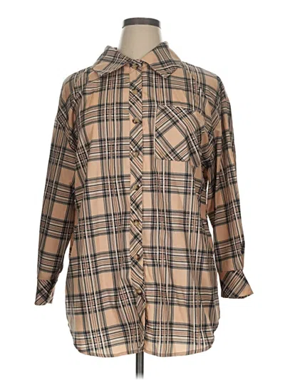 Pre-owned Shein Curve Casual Dress In Brown